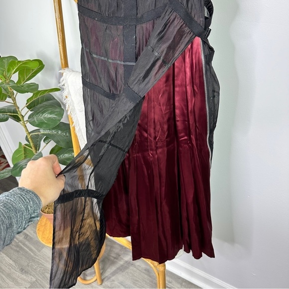 Piere Antonio Gaspari Red and Black Double Zip Skirt sz 12 - Picture 2 of 8